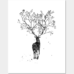 Stag with Tree Horns Posters and Art